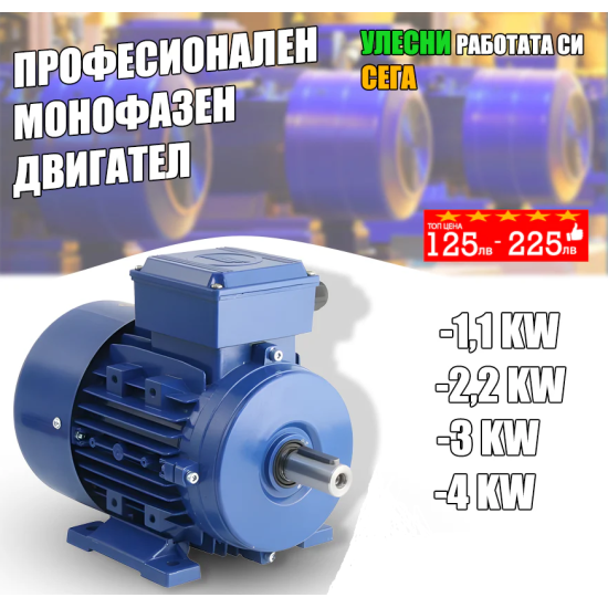 Електрически монофазен двигател + Шайба