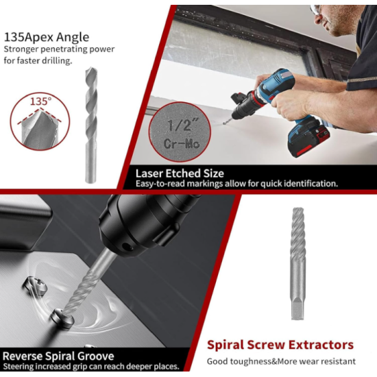 Комплект от 26 части за повредени винтове и гайки