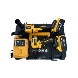 Комплект 2в1 КАВКАЗ : Ударен винтоверт и безчетков ъглошлайф 36V 8AH
